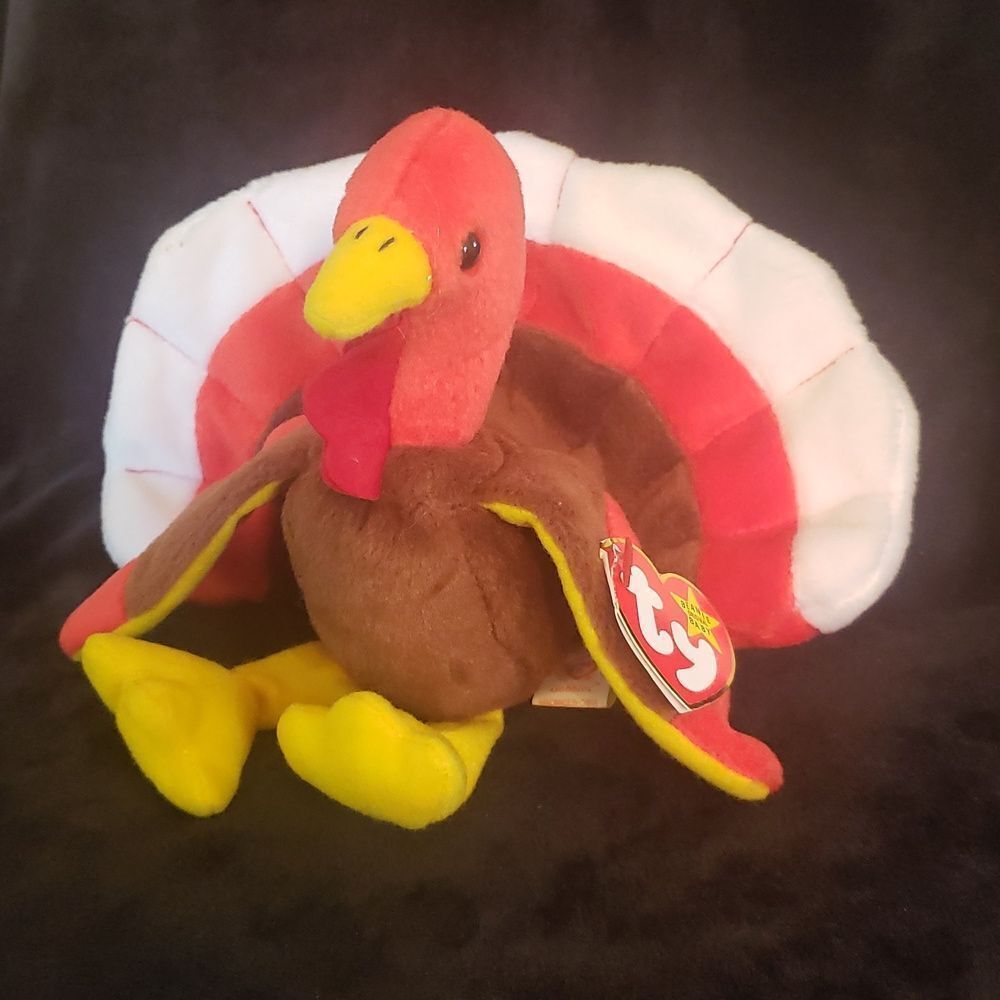 Vintage 1996 Ty Beanie Baby GOBBLES the Turkey - Picture 2 of 8